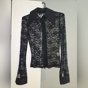 Elegant Black Lace Blouse